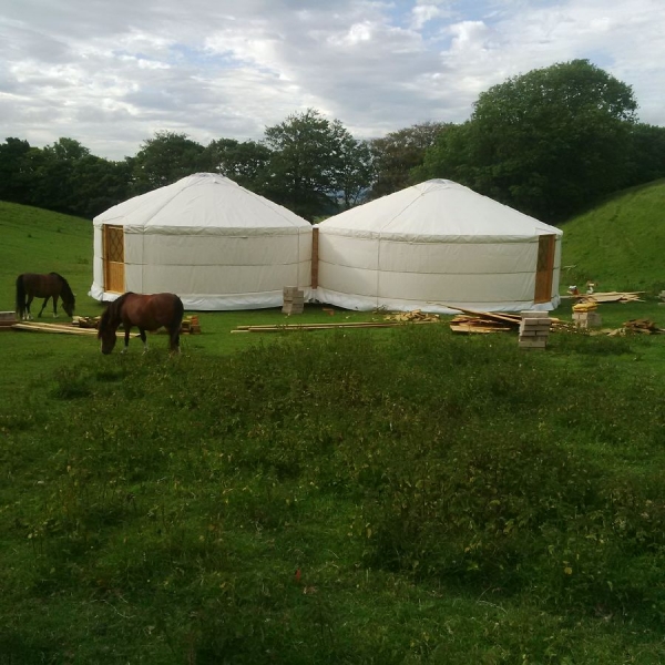 You can have a single yurt or even 2, 3 or 4 yurts attached together.